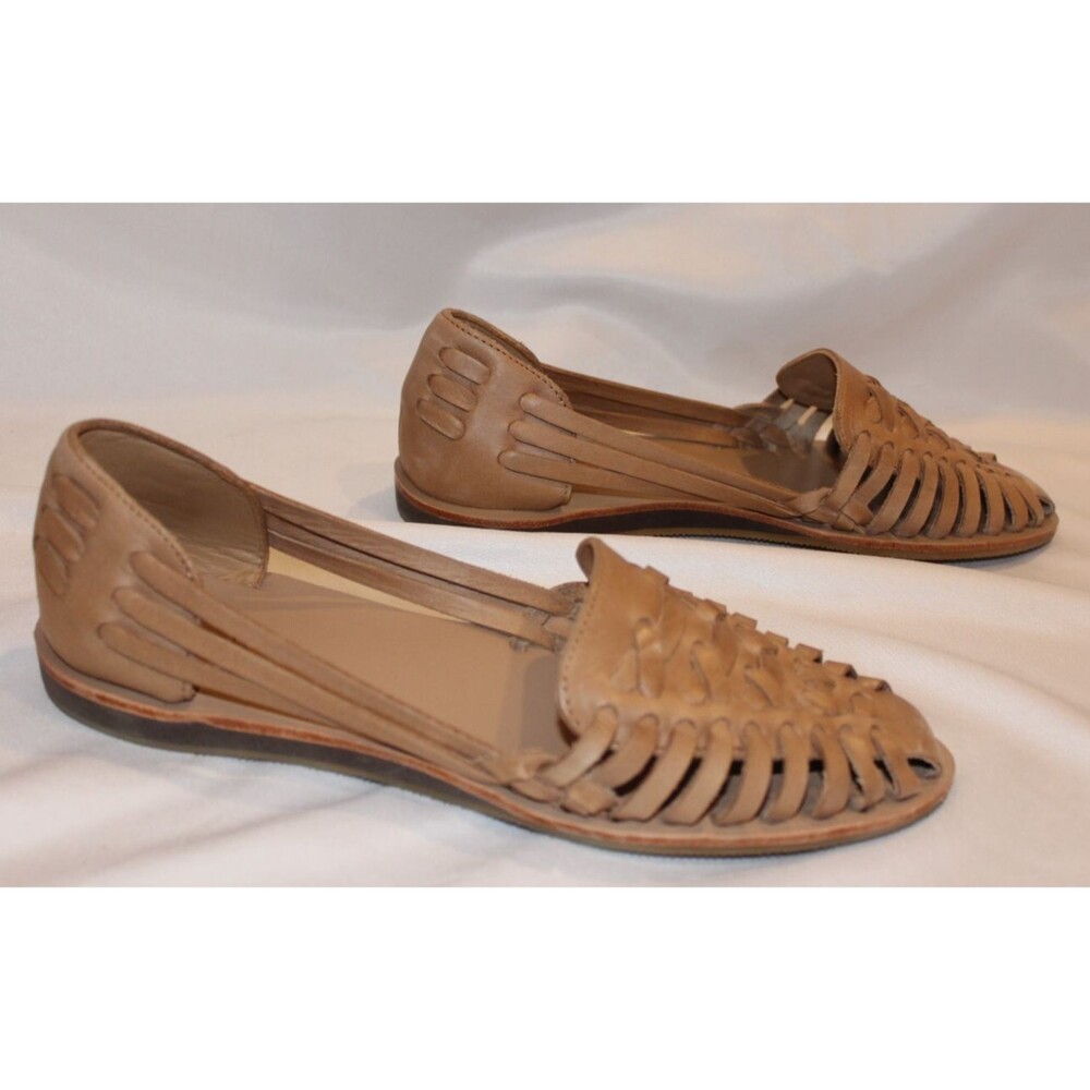 Nisolo Leather Sandal Huarache Women's Almond NWOB $138 - Picture 4 of 7